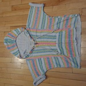 Billabong terrycloth zip up hoodie, small, short sleeve